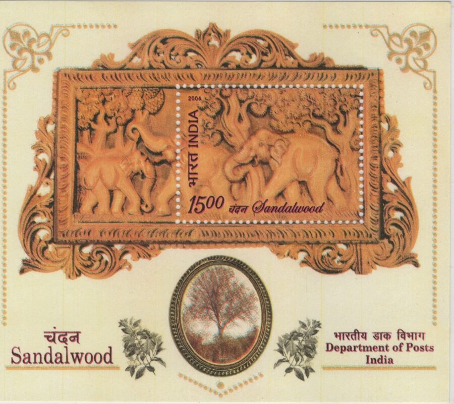 Indian Miniature Sheet – India Sandalwood Stamp ( 13th Dec 2006)