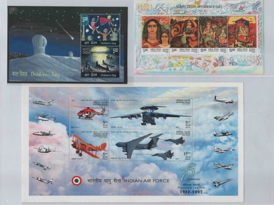 Indian Miniature Sheet Year Pack Stamps 2007 ( 11 Stamps)
