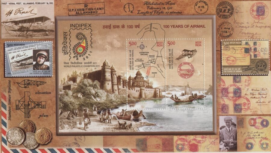 2011, 100 Years of Airmail -Miniature Sheet Stamp( 12th Feb 2011)