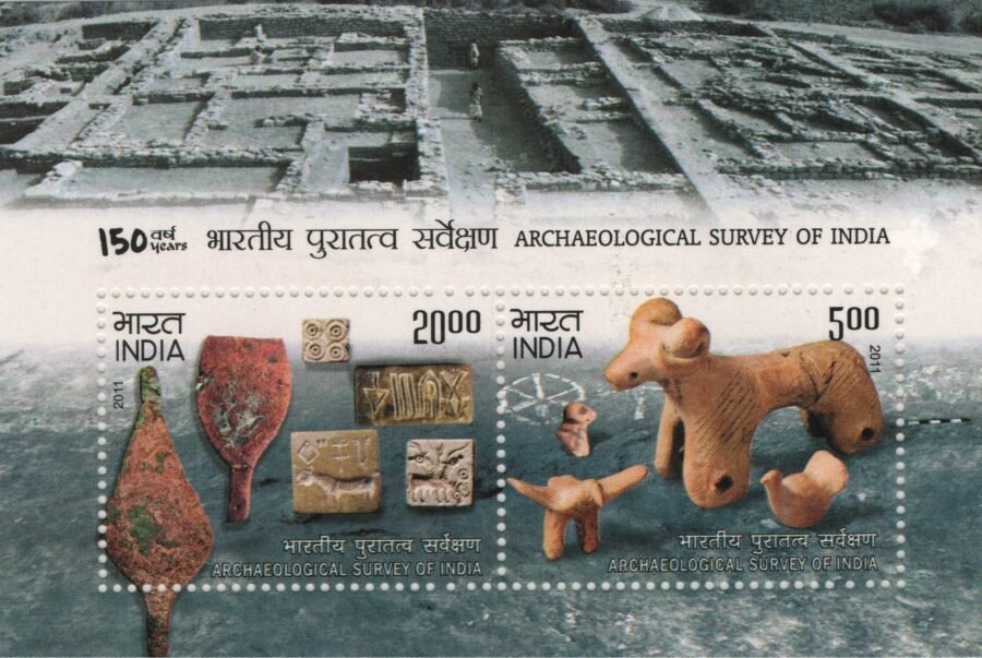 Indian Miniature Sheet – Archaeological Survey of India Anniversary Stamp ( 20th Dec 2011)