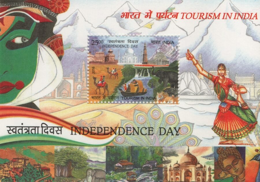 Indian Miniature Sheet -India Independence Day Stamp – Tourism in India ( 15th Aug 2016)