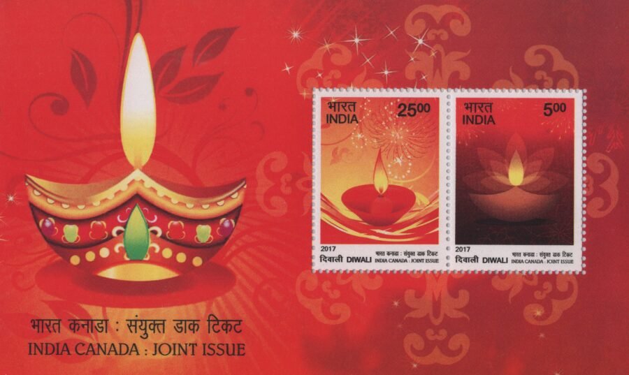 2017 India -Canada Joint Issue -Diwali-Miniature Sheet Stamp (21st Sept 2017)