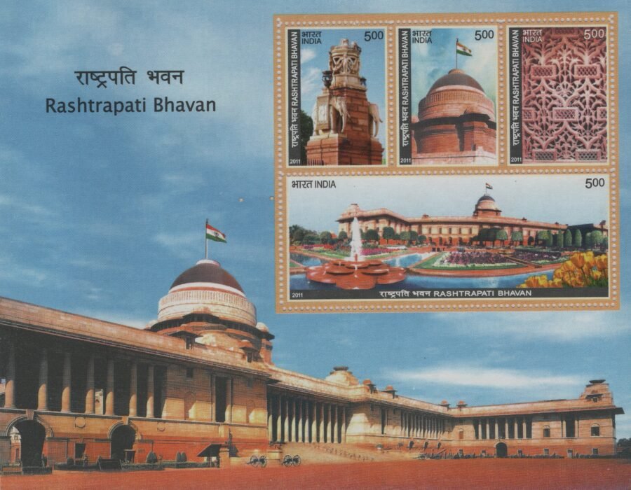 Indian Miniature Sheet -Rashtrapati Bhavan Art Print ( 5th Aug 2011)