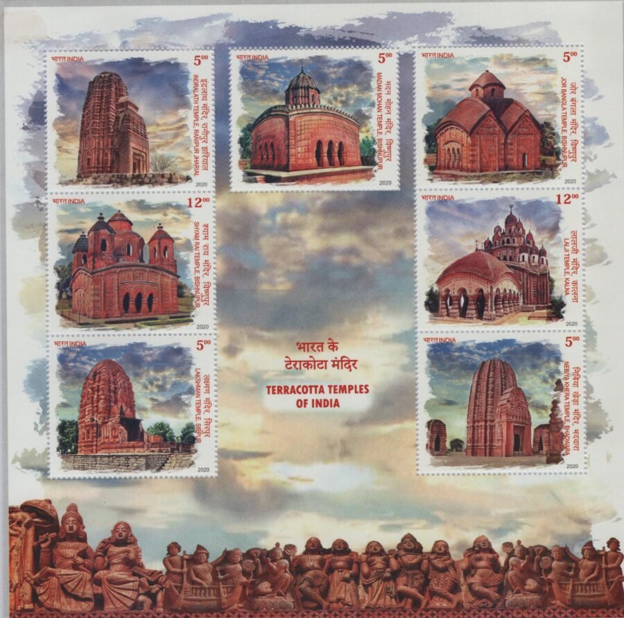 Terracotta Temples Miniature Sheet Stamp ( 8th Aug 2020)