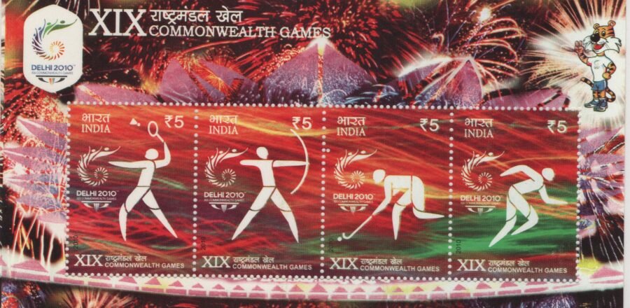 Indian Miniature Sheet – Commonwealth Games Symbol ( 3rd Oct 2010)