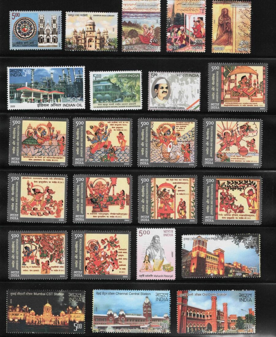 Indian MNH Commemorative Year Pack stamps 2009 (107 Nos.)