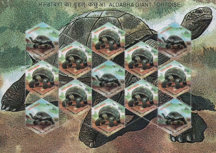 2008 Mixed Aldabra Giant Tortoise-Sheetlet Sheet ( 2nd Aug 2008)(A)