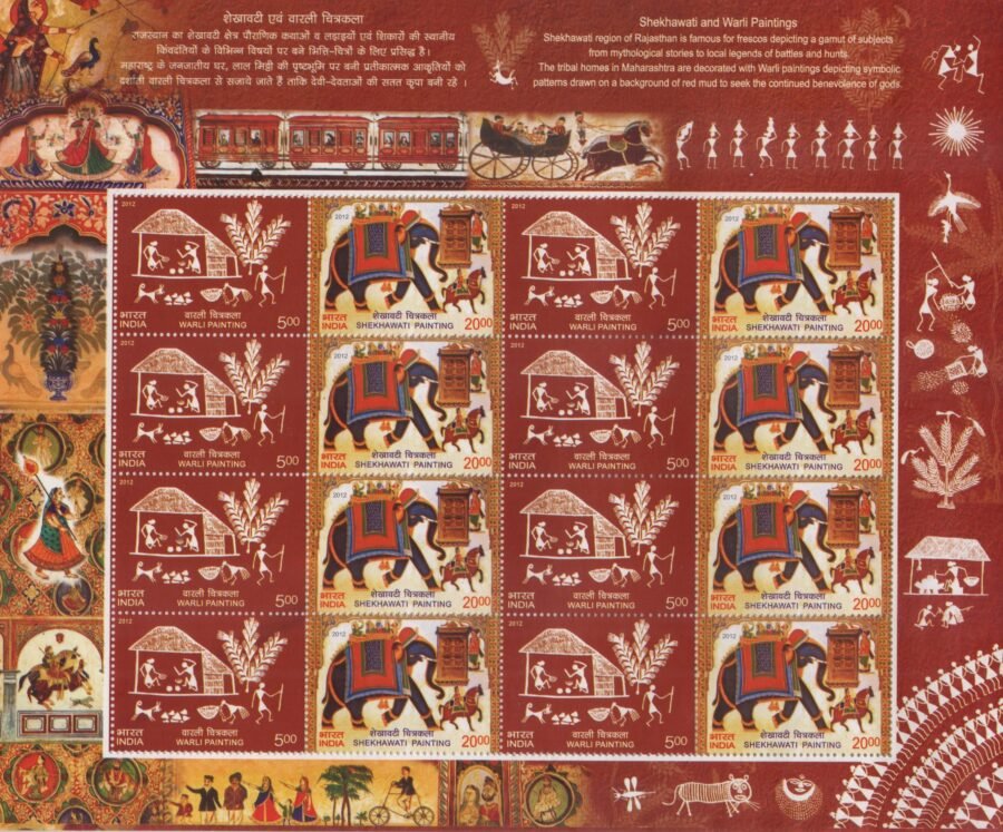 2012 Shekhawati n Warli Paintings-Sheetlet Sheet(20th June 2012)