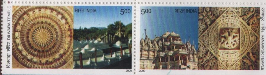 2009 Dilwara and Ranakpur Temple-Sheetlet Stamp-Single(14th Oct 2009)(set of 2)