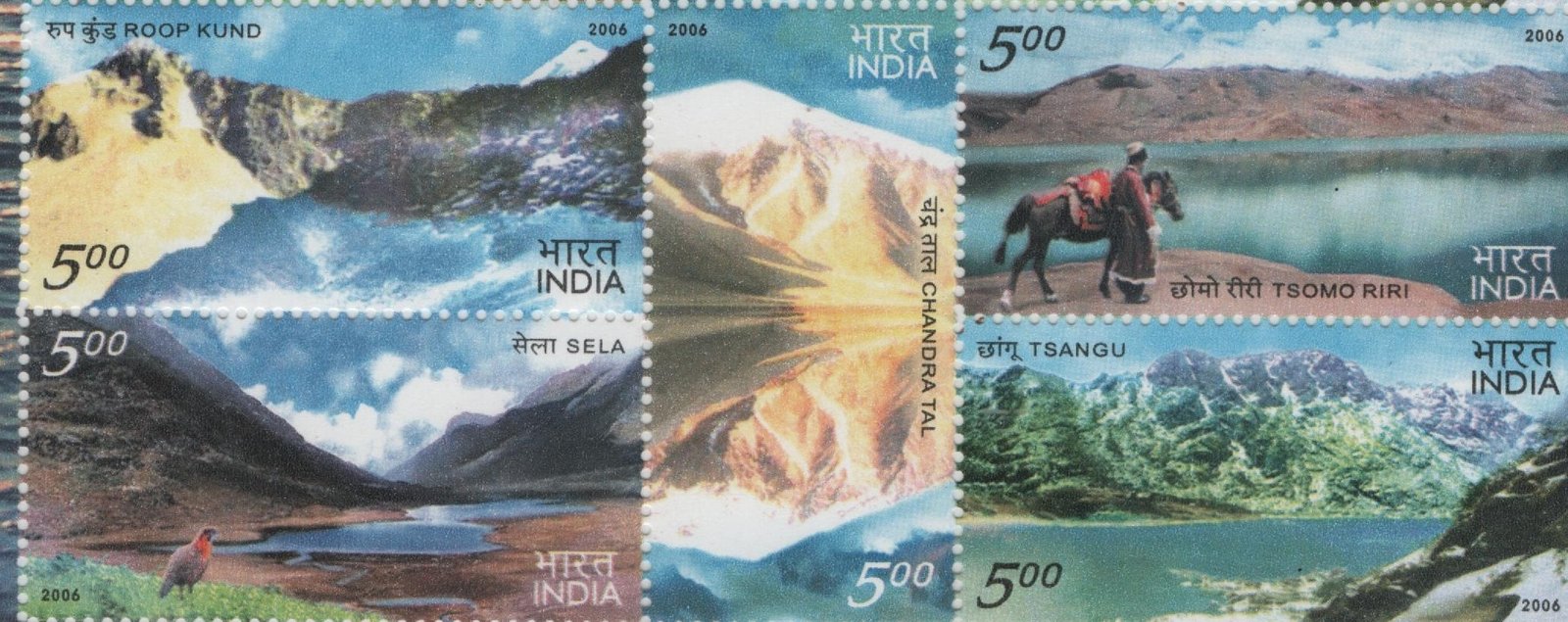 single set of 5v himalayan lakes 2006