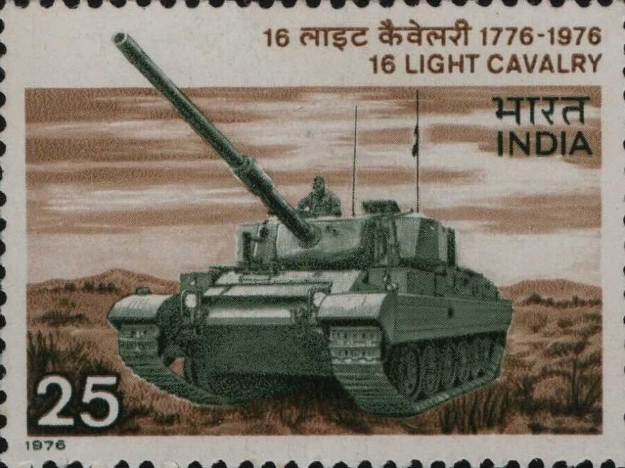 1976 Vijayant Tank (16th Light Cavalry Bicentenary)-Single Stamp(4th Oct)