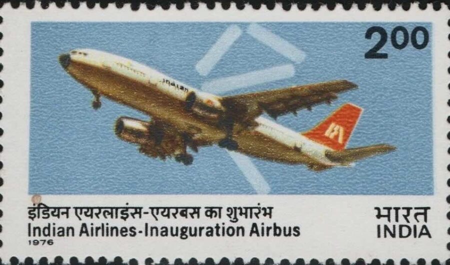 1976 Inauguration of Indian Airlines Airbus Service-Single Stamp(1st Dec)