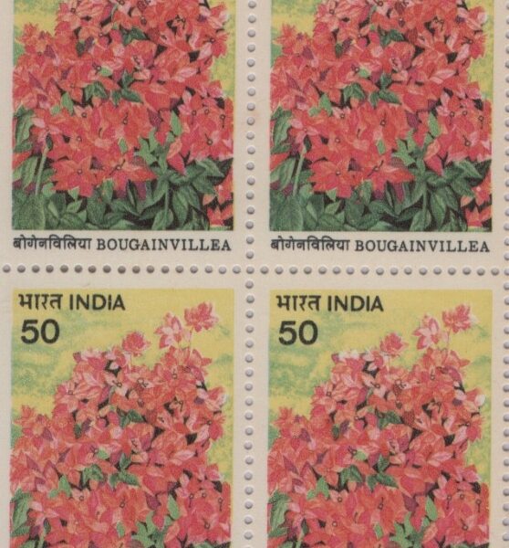 1985 Bougainvillea block of 4 stamps