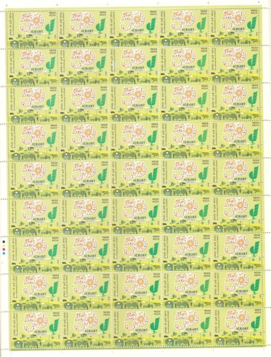2022, 50th Anniversary of ICRISAT-Full Sheet Stamp(5th Feb)(45 Stamps)